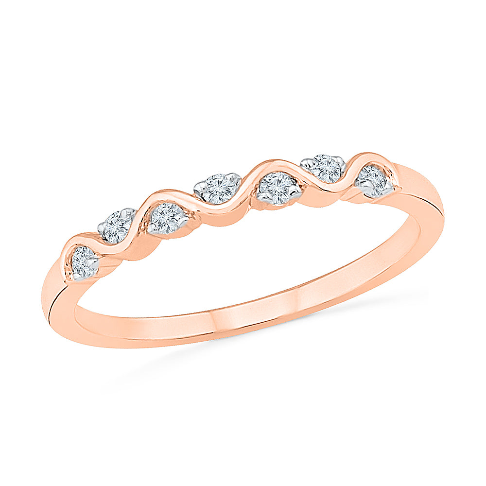 Diamond Wedding or Anniversary Band With Swirl Design - Jewelry by Johan