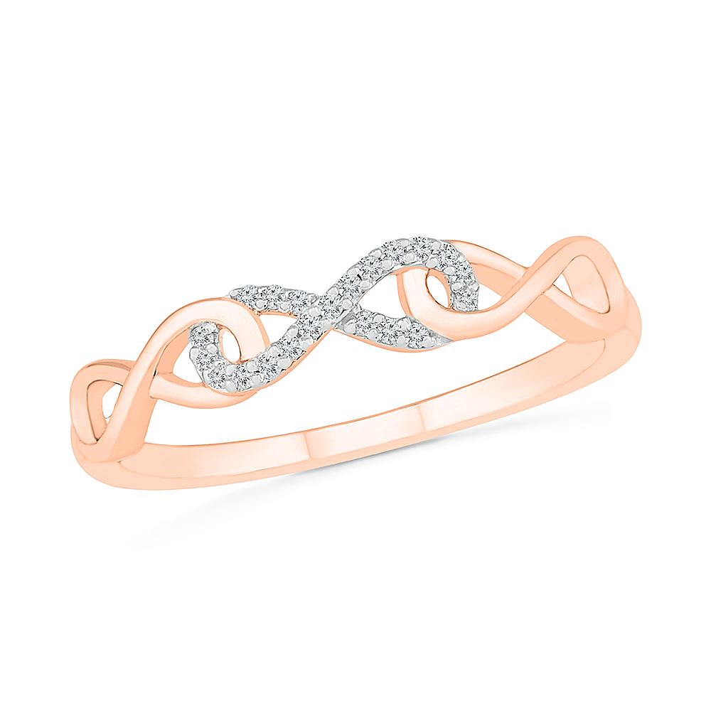 Diamond Infinity Symbol Ring in Rose Gold or Sterling Silver - Jewelry by Johan