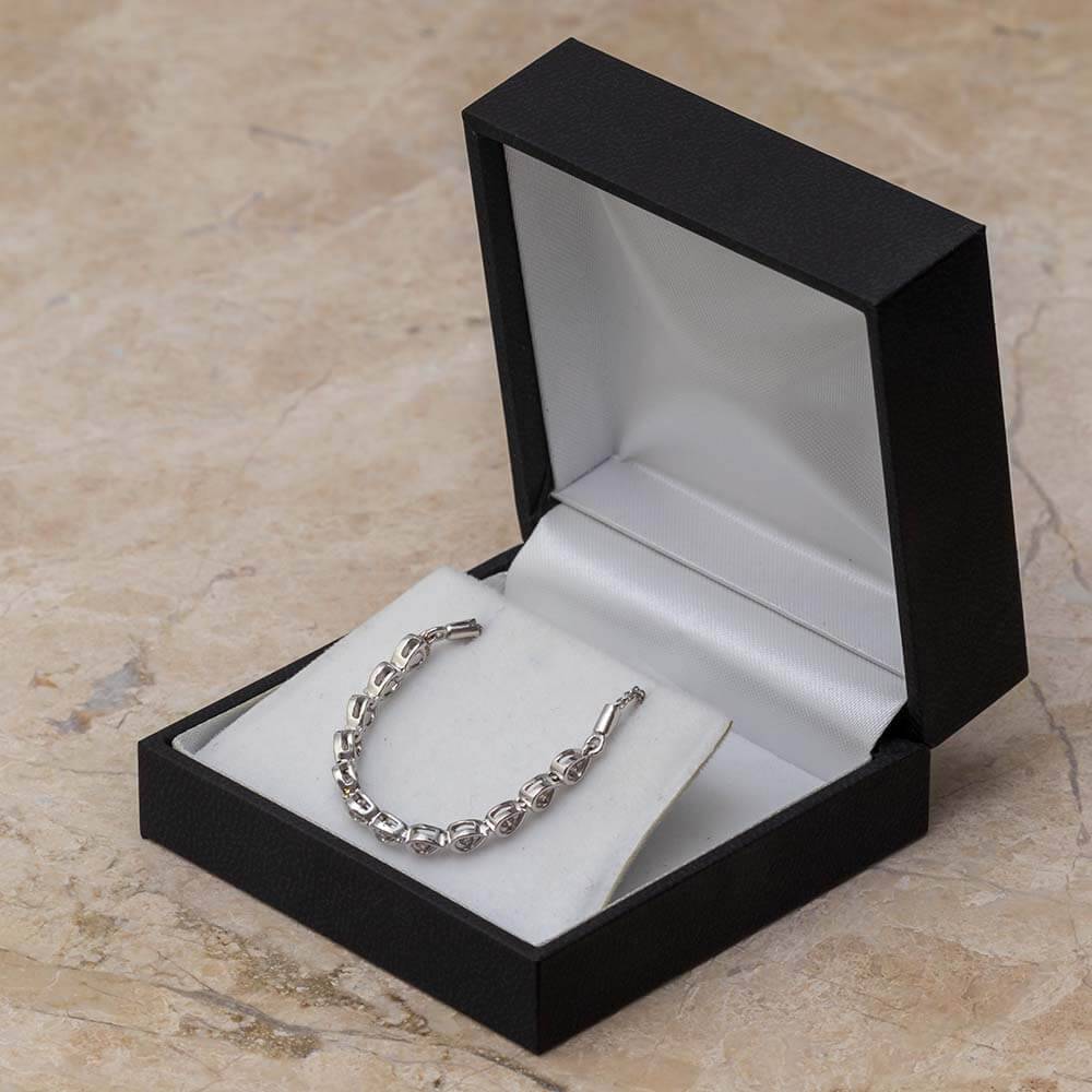 Diamond Bracelet with Rolo Clasp