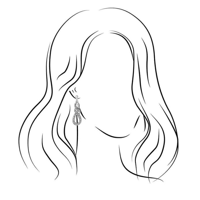 Diamond Infinity Knot Drop Earrings