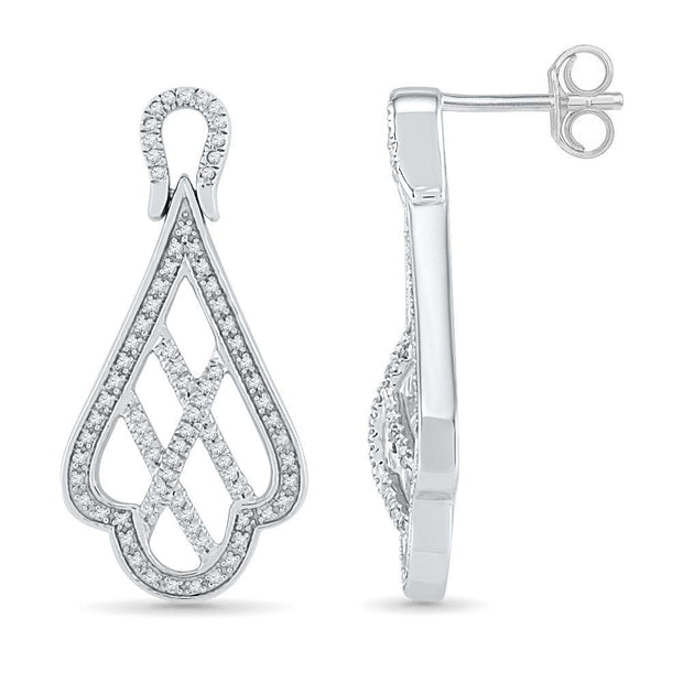 Art Deco Diamond Dangle Earrings - Jewelry by Johan