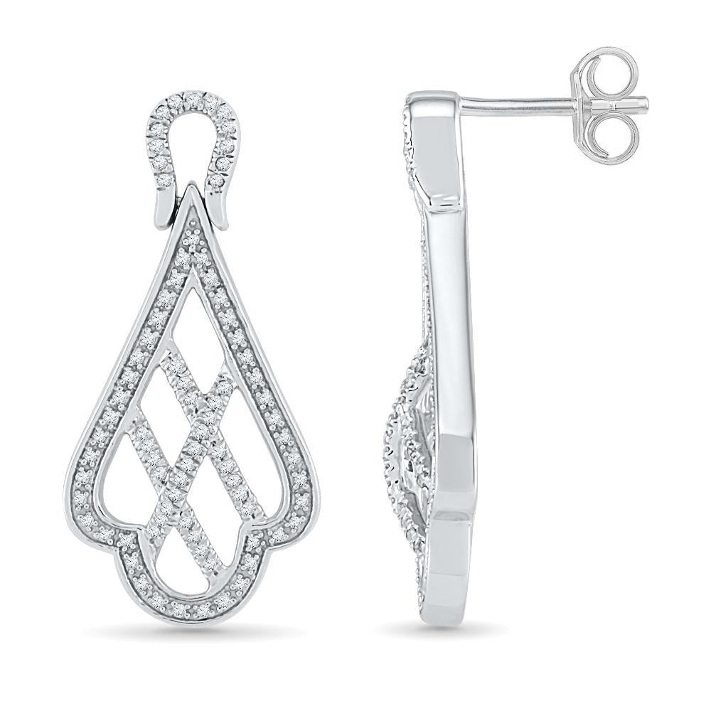 Art Deco Diamond Dangle Earrings - Jewelry by Johan