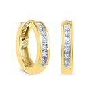 Diamond Hoop Earrings, Sterling Silver or Gold-SHEG008758BTW - Jewelry by Johan