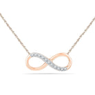 Diamond Infinity Pendant Necklace, Silver or Gold-SHNF016575ATW - Jewelry by Johan