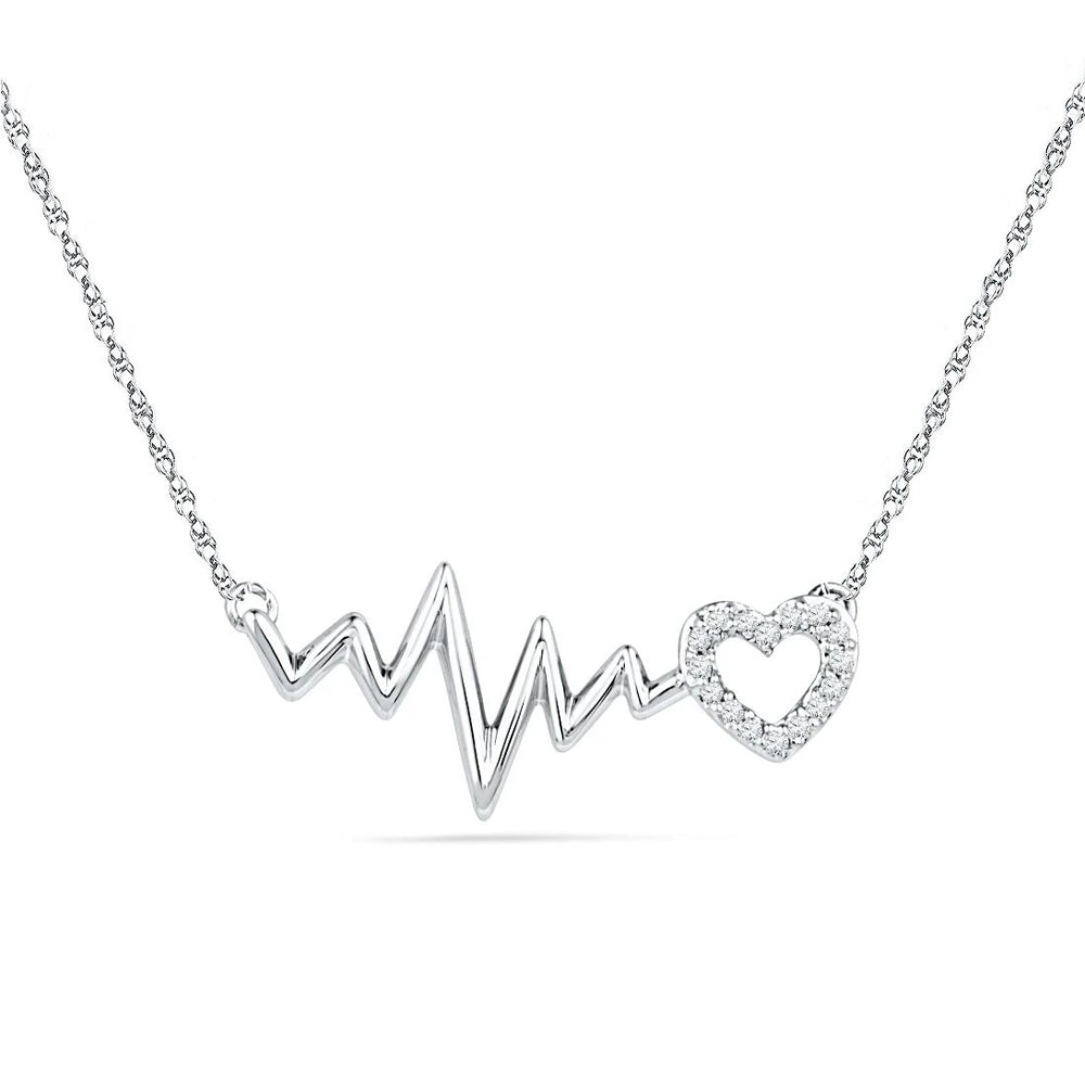 Heartbeat with Diamond Heart Necklace