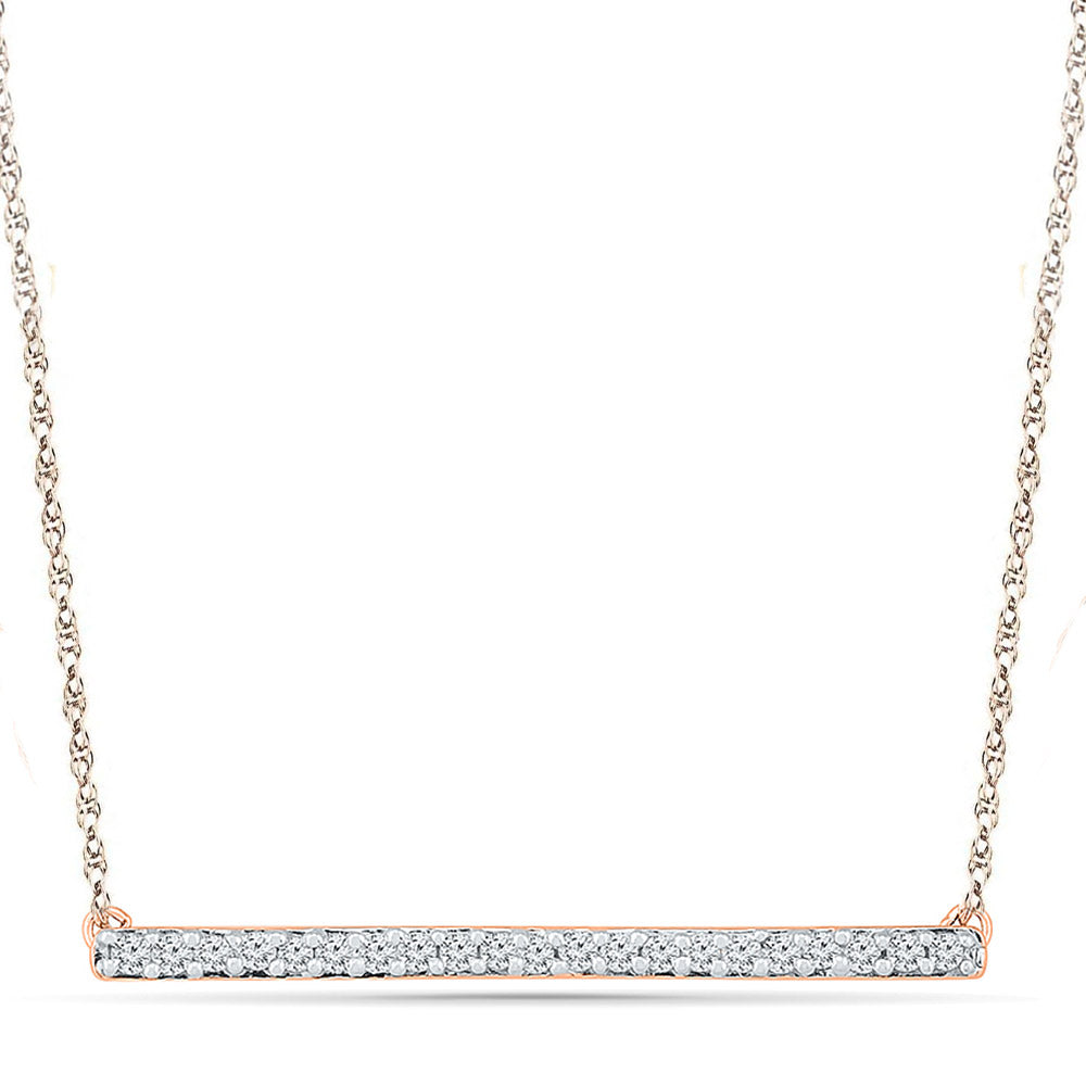 Diamond Bar Pendant Necklace - Jewelry by Johan