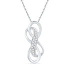 Double Infinity Diamond Necklace-SHPF073341BAW - Jewelry by Johan