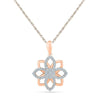 Flower Pendant Necklace with Diamond Accents - Jewelry by Johan