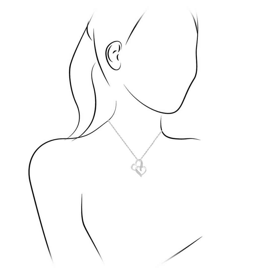 Tiny Double Diamond Necklace