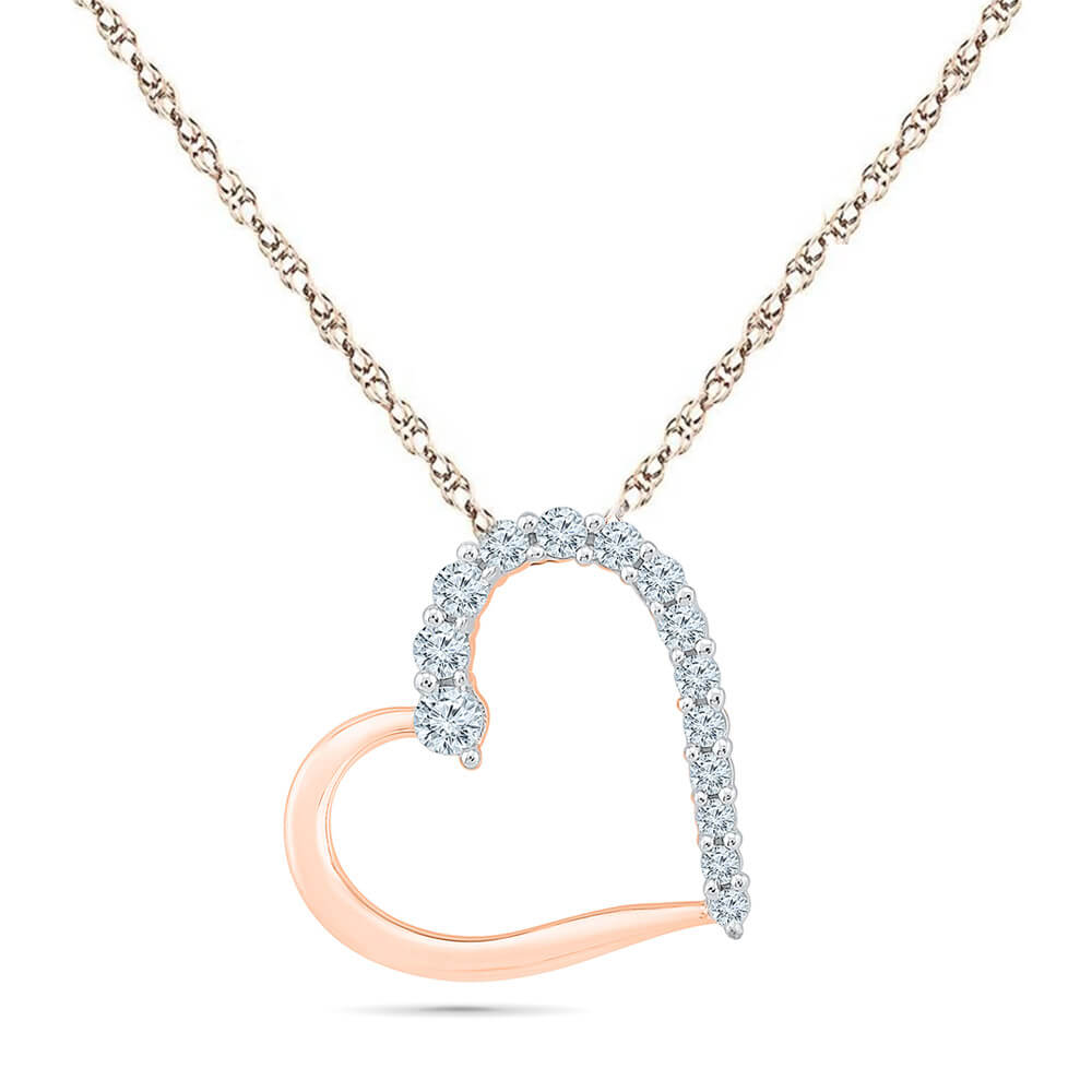 Tilted Heart Pendant Necklace – picntell