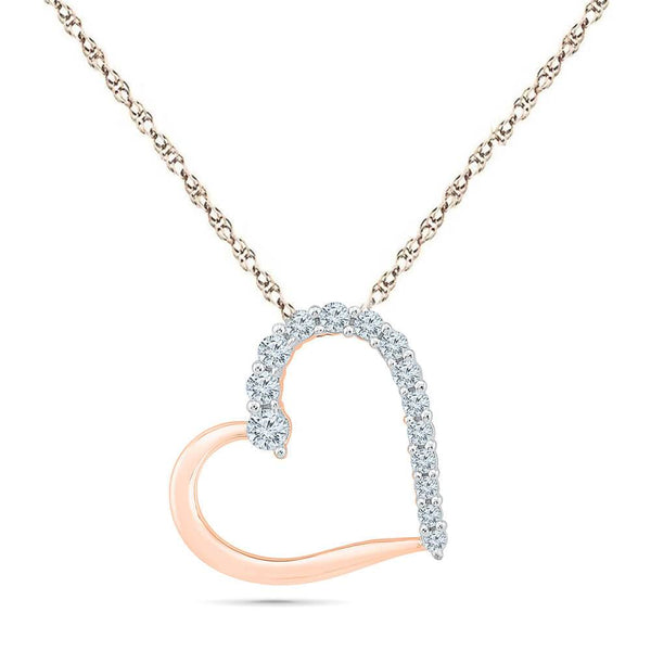 Tilted heart necklace sale