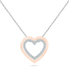 Concentric Heart Pendant Necklace with Diamonds - Jewelry by Johan
