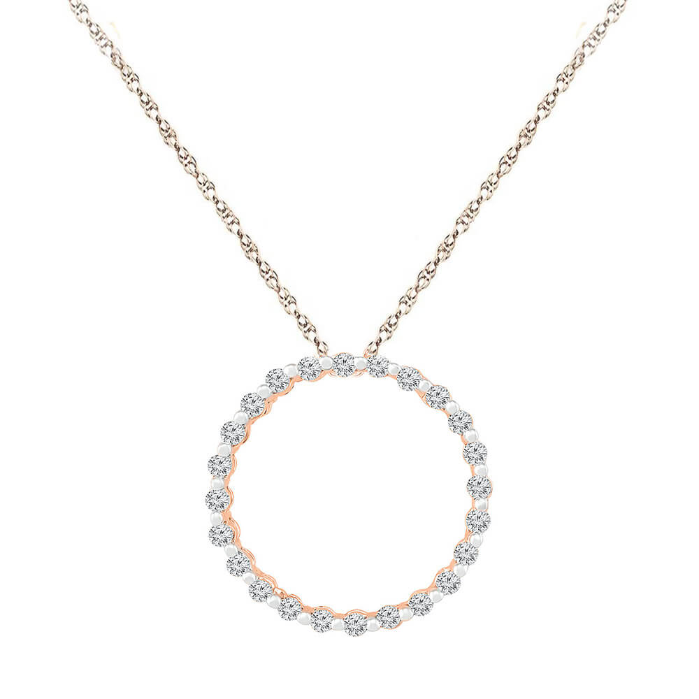 Diamond Circle Pendant Necklace - Jewelry by Johan