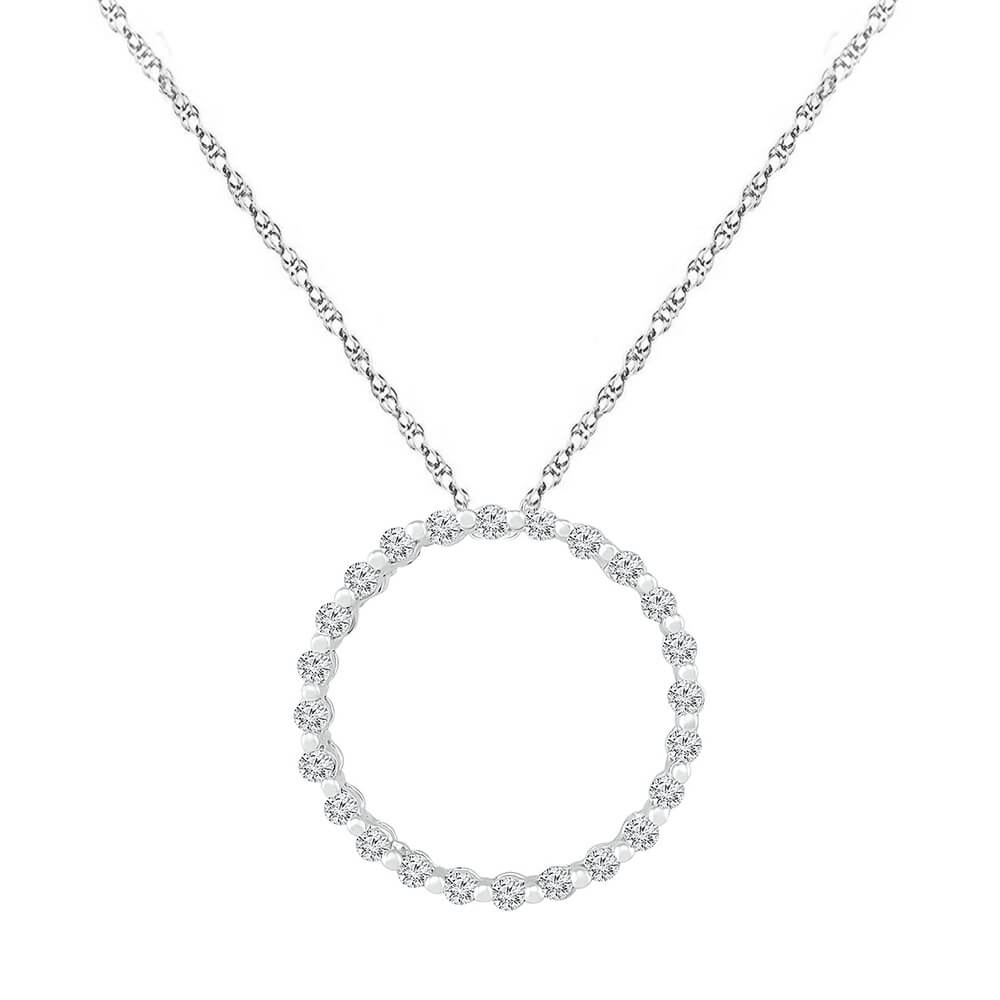 Diamond Circle Pendant Necklace - Jewelry by Johan