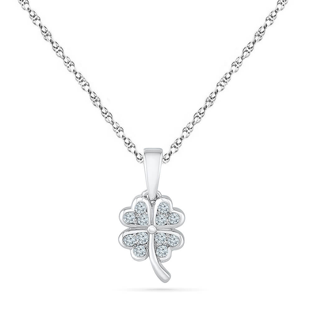 Diamond Four-leaf Clover Pendant Necklace