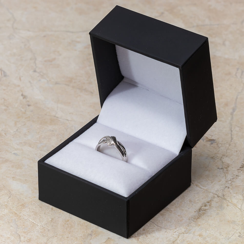 Black and White Diamond Ring