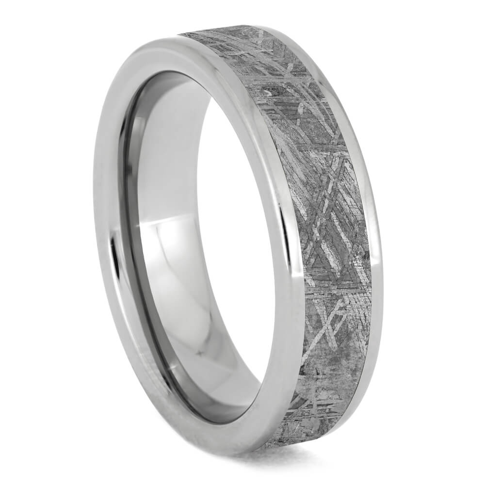 Gibeon Meteorite Ring for Man in Titanium, In Stock-SIG3013 - Jewelry by Johan