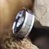 Men's Deer Antler Ring With Tungsten Band-2193 - Jewelry by Johan