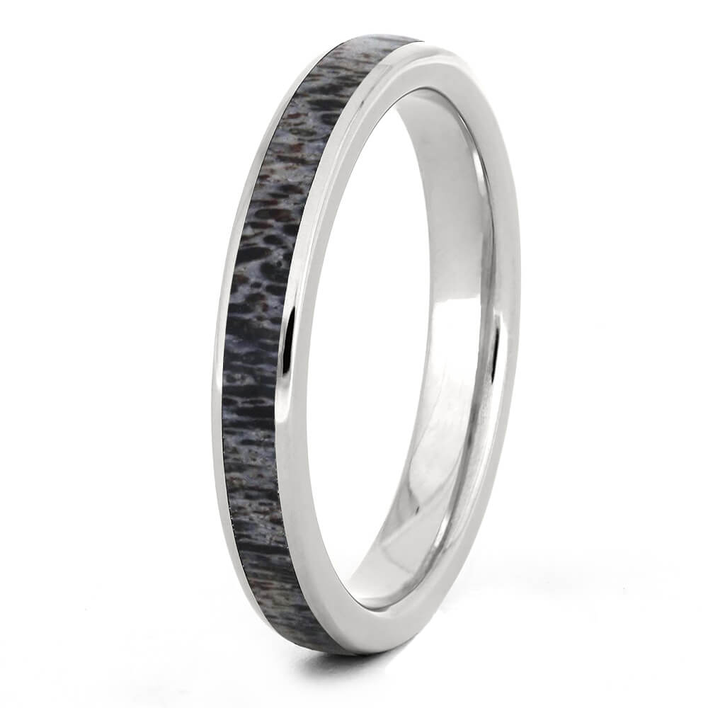 Thin Deer Antler Women's Wedding Ring, In Stock-SIG3024 - Jewelry by Johan