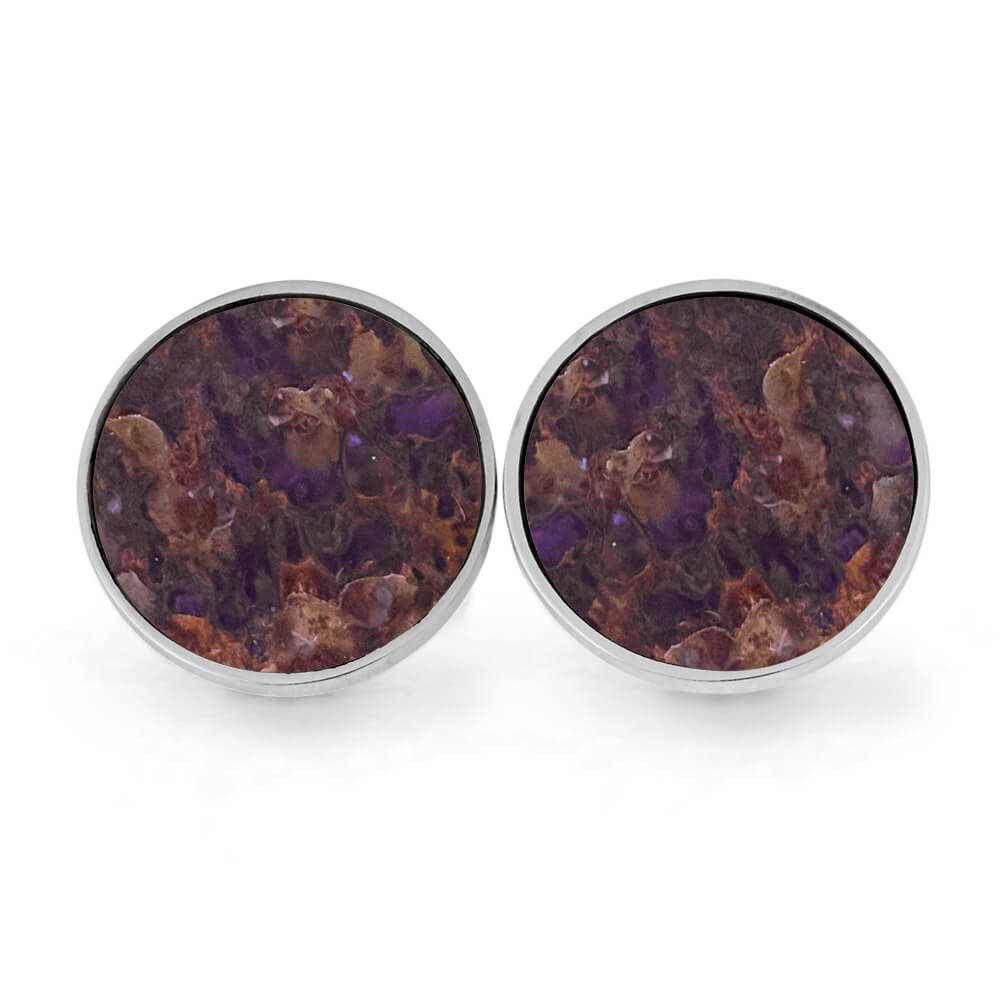 Dinosaur Fossil Round Cuff Links, In Stock-SIG3045 - Jewelry by Johan