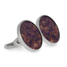 Dinosaur Fossil Round Cuff Links, In Stock-SIG3045 - Jewelry by Johan