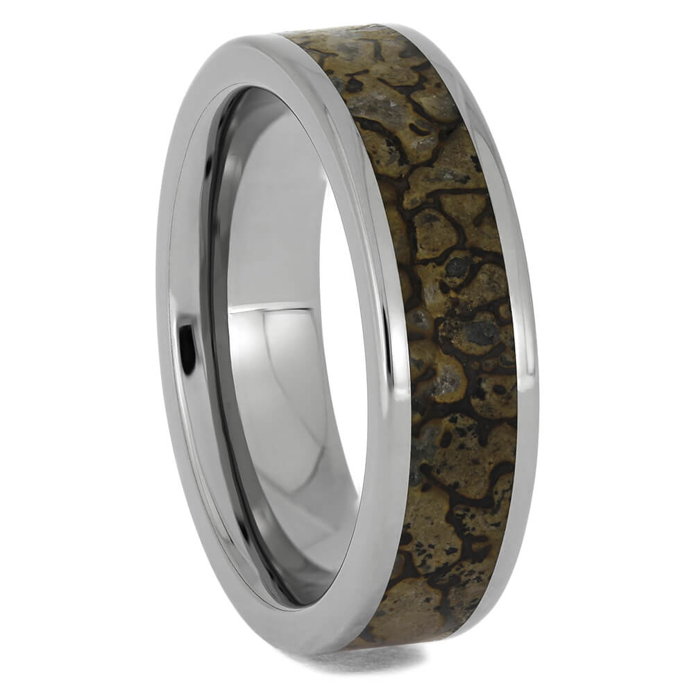 Dinosaur Fossil Men's Wedding Band