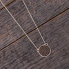 Dinosaur Fossil Round Bezel Necklace