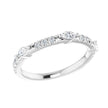 Elegant diamond half eternity ring with marquise and round cuts