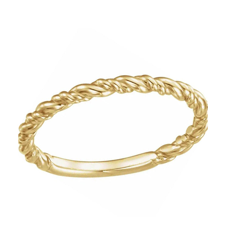 Thin Rope Stacking Ring | Gold by Manna Yellow Gold / 8