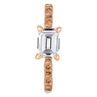 Emerald Cut Moissanite Engagement Ring in Solid Gold-ST699-22M - Jewelry by Johan