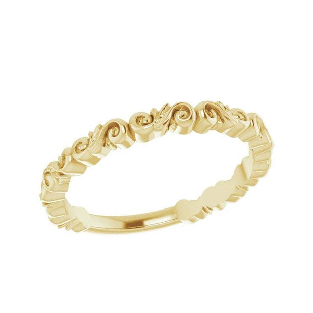 Vintage Style Women's Wedding Band