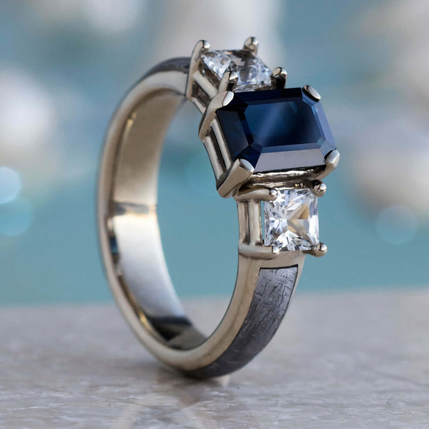 Three Stone Sapphire Ring