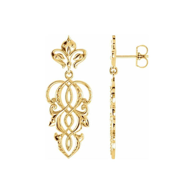 Fleur-de-Lis Dangle Earrings