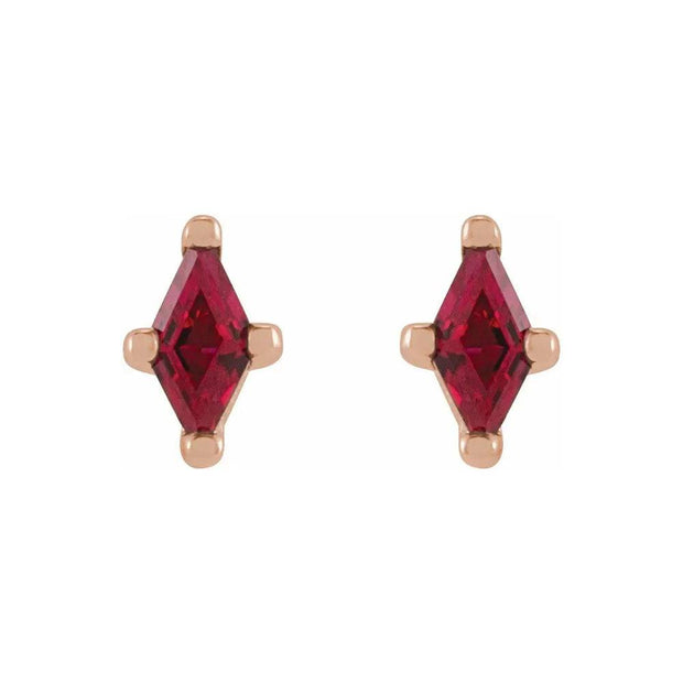 Lab-Grown Ruby Stud Earrings