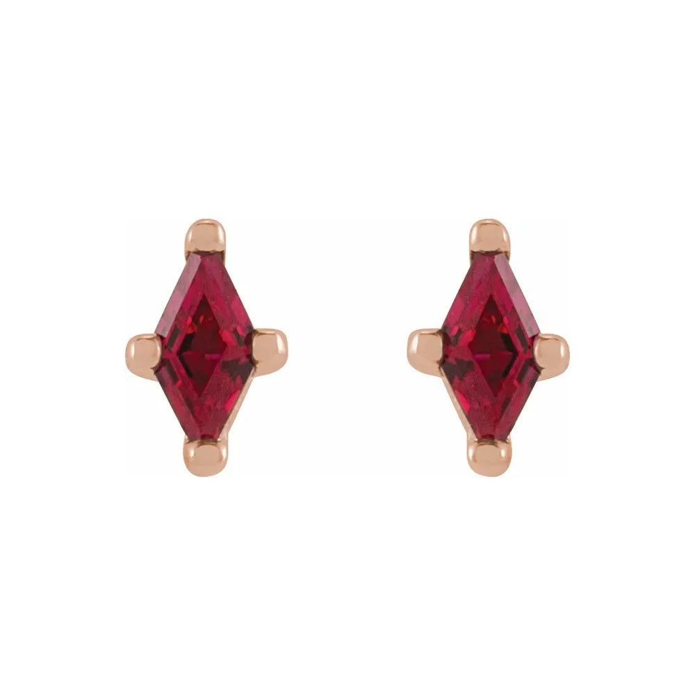 Lab-Grown Ruby Stud Earrings