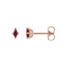 Lab-Grown Ruby Stud Earrings