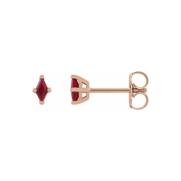 Lab-Grown Ruby Stud Earrings