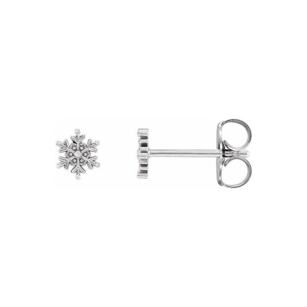 Petite Snowflake Stud Earrings