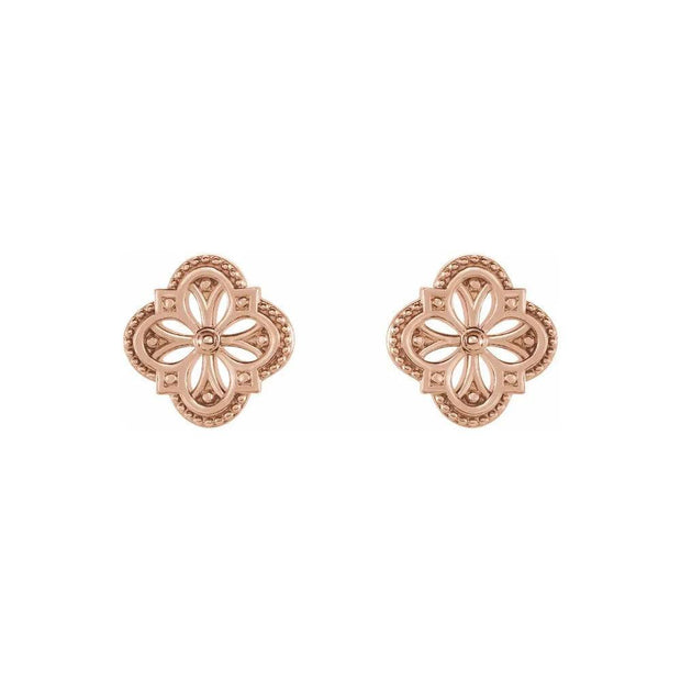 Vintage-Inspired Clover Stud Earrings