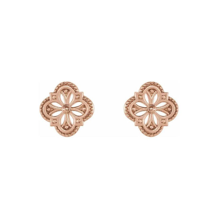 Vintage-Inspired Clover Stud Earrings