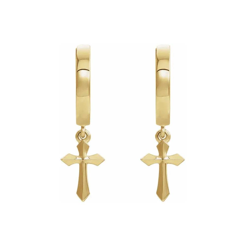 Cross Drop Earrings