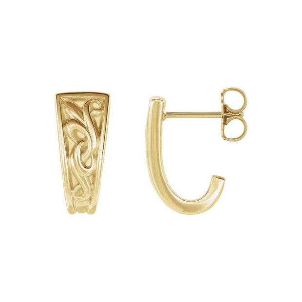 Vintage-Inspired J-Hoop Earrings