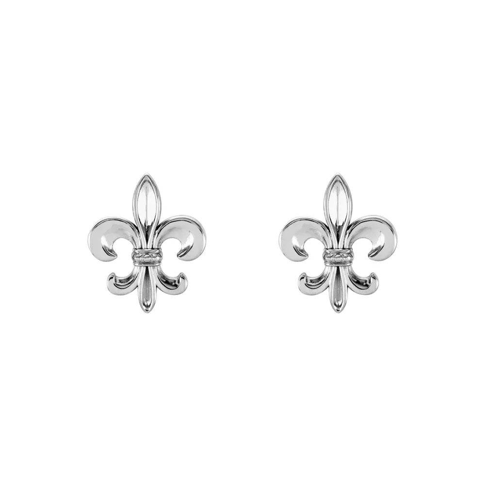 Fleur-de-lis Stud Earrings