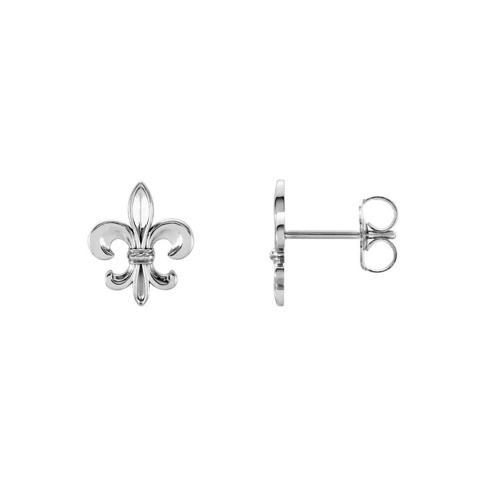 Fleur-de-lis Stud Earrings