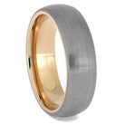 Solid Gold & Brushed Titanium Men's Wedding Band - Jewelry by Johan