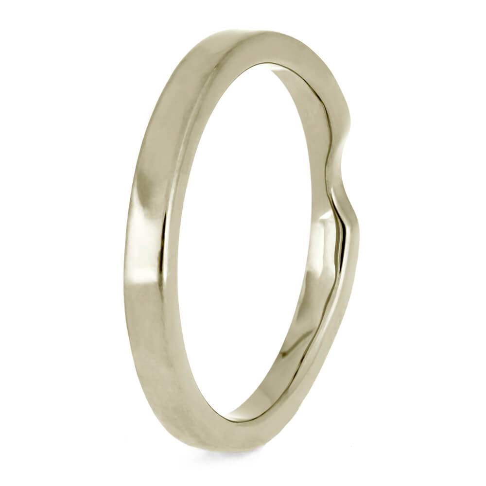 Women's Custom Solid Gold Curved Wedding Band | Jewelry by Johan