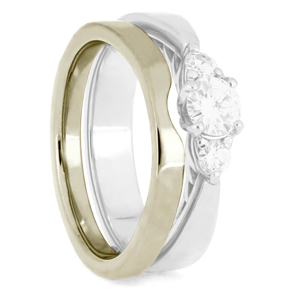 Custom Contour Women's Wedding Band In Solid Gold-4136 - Jewelry by Johan