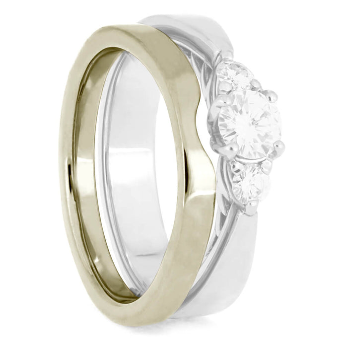 Custom Contour Women's Wedding Band In Solid Gold-4136 - Jewelry by Johan