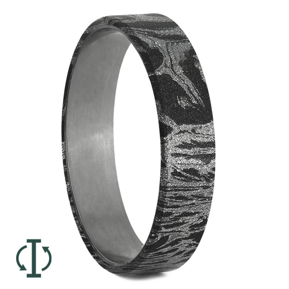 White Mokume Gane Inlays for Interchangeable Rings, 2MM, 5MM or 6MM-INTCOMP-MOK - Jewelry by Johan