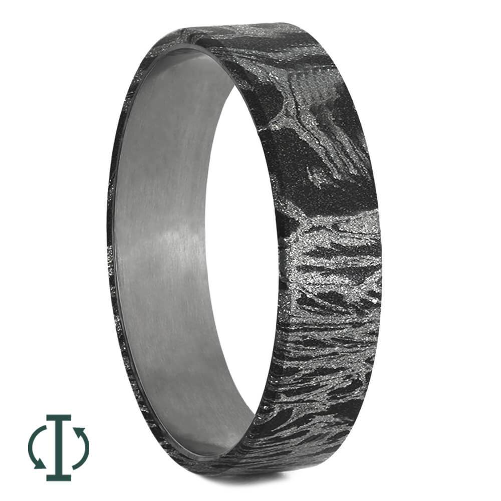 White Mokume Gane Inlays for Interchangeable Rings, 2MM, 5MM or 6MM-INTCOMP-MOK - Jewelry by Johan